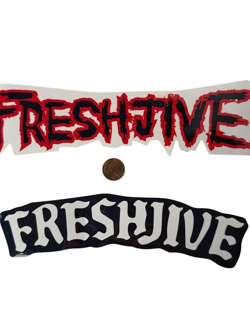 Lot Of 2 Vintage FRESHJIVE Streetwear Skate Stickers